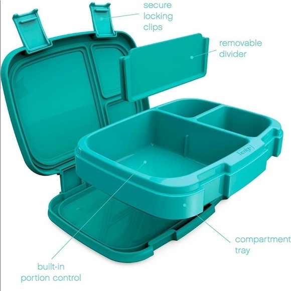 Bentgo 4 Compartment Lunch Box Portion Controlled Meals for Teens Adults Kids - Picture 3 of 15